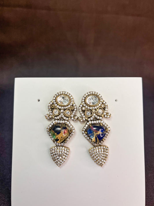 Moissanite necklace set with gemstone pendant