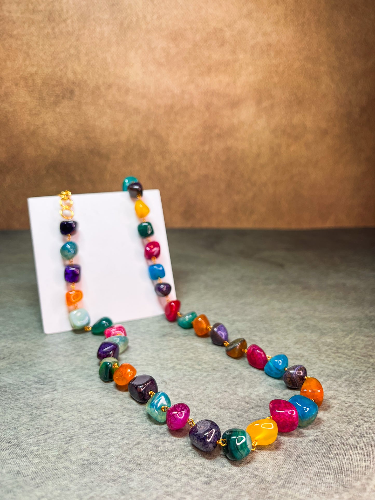 Multicolour Onyx Neclace